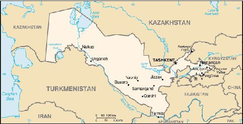 Каракалпакстан на карте Убекистана ,Туризм в Убекистане