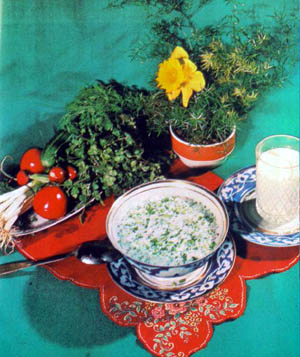 CHALOP - BUTTERMILK SOUP, Uzbekistan at Home